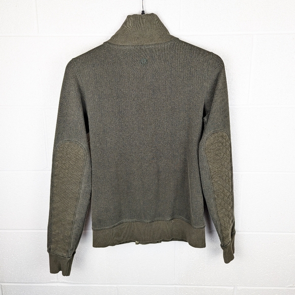 Rare Vintage Lululemon Slalom Jacket Military Green Quilted Patches Herringbone - Picture 4 of 11